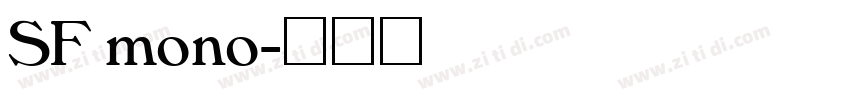 SF mono字体转换